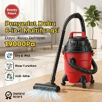 Foto 4 TIXX Vacuum Cleaner 15L Wet and Dry Multifungsi Untuk Rumah Kantor Pabrik Penyedot Debu Karpet Dan Kasur Sofa Cannister Vacuums