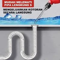 Foto 2 Alat Jepit Kawat Pembersih Saluran Wastafel Adaptor Bor Pipa 5M