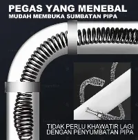 Foto 2 Kawat pembersih saluran pipa adaptor bor 10M