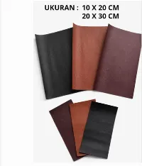 Foto 2 Stiker Kulit Premium Tebal 10x20 Leather Sticker Hitam Coklat Coklat Muda Anti Sobek Waterproof  Stiker Jok Motor Mobil