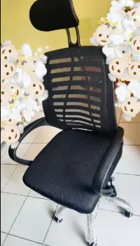Foto 2 LLI Kursi Kantor Kursi Kerja Kursi Belajar Ergonomis Putar Hidrolik Kursi Boss Staff Jaring Murah