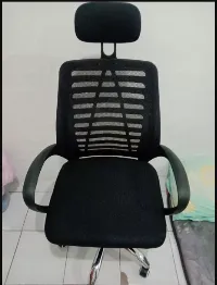 Foto 1 LLI Kursi Kantor Kursi Kerja Kursi Belajar Ergonomis Putar Hidrolik Kursi Boss Staff Jaring Murah