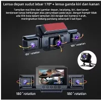 Foto 1 Dashcam DVR CCTV Mobil WIFI 4 Camera Night Vision