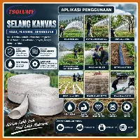 Foto 3 Selang Air Layflat Kanvas Fire Hose Untuk Pemadam Kebakaran Dan Sistem Irigasi 2 inch-10M