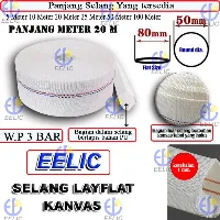 Foto 1 EELIC SEA-RJ2INCH 20meter Selang Air Layflat Kanvas Fire Hose Untuk Pemadam Kebakaran Dan Sistem Irigasi 2 inch