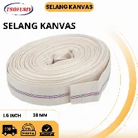 Foto 1 Selang Air Layflat Kanvas Fire Hose Untuk Pemadam Kebakaran Dan Sistem Irigasi 2 inch-50M