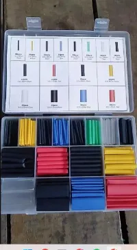 Foto 4 Heat Shrink Tube / Selongsong Kabel Termoskrinkable set 580 pcs dalam box (16 ukuran, berbagai warna)