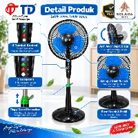 Foto 4 Kipas Angin Berdiri TD SF1600C 16 Inch Stand Fan 3 Kecepatan 55 Watt Tinggi Bisa Diatur