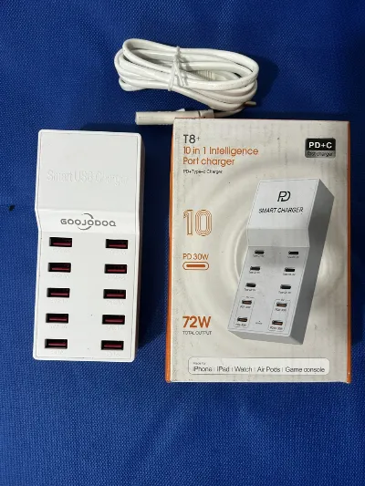 Charger 60W 10 Ports for iPhone Android Quick USB Charging Station Power Adapter QC — Elektronik & Smart Home Samarinda