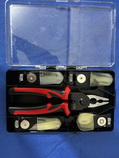 Tang 5in1 Crimping Cutter Stripper Cabel Potong Dahan Kupas Kabel Gunting Jepit Skun Buaya Multi Fungsi 5 jenis Kepala Tang — Solder & Tools Listrik Samarinda