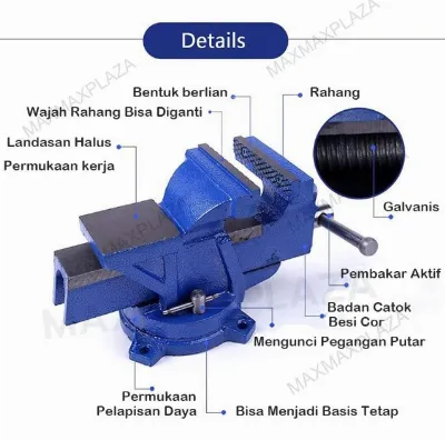 Jual Catok RRC 5" - Ragum - Bench Vice 5 in Di Samarinda