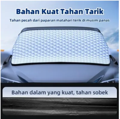 Penutup Kaca Depan Mobil UNIVERSAL Anti Panas Sun Shield Portable UV Tirai Pelindung Panas 160x110 cm — Aksesoris Interior Mobil Samarinda