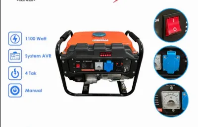 Genset 1100Watt SUPER MATRIX ET2500C AVR Generator / Genset Listrik 1100 Watt Power Generator Gasoline Genset Rumah 4 Tak — Genset & Pompa Air Samarinda