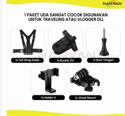 NANVAN 1 Paket Tali Chest Strap Dada Vlogger Konten For Handphone — Elektronik & Smart Home Samarinda