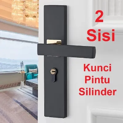 Jual Kunci Handle Pintu Rumah Silinder Set Gagang Door Lock Utama Minimalis Di Samarinda