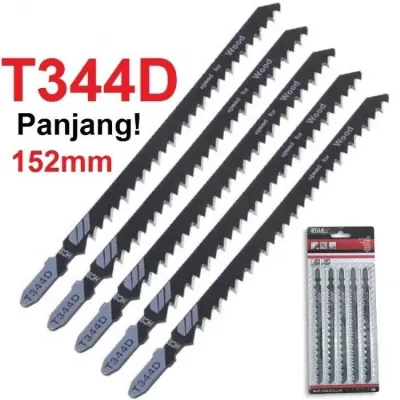 T344D Mata Jig Saw Mata Gergaji Panjang 13cm Jigsaw Hcs Reciprocating — Mesin Gergaji Samarinda