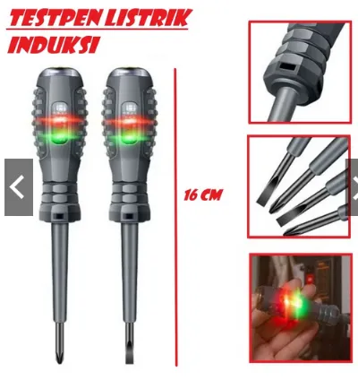 Test Pen Listrik Obeng 2 Lampu Tespen Induksi Testpen Lokasi Kabel Arus Putus — Obeng & Tespen Samarinda