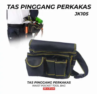 Tas Pinggang Perkakas Serbaguna Waist Pocket Tool Bag Tas Perkakas Teknisi listrik bengkel tukang bagunan JK105 — Hand Tools Samarinda
