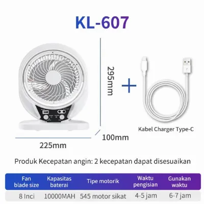 Jual Kipas Angin Portable Meja Usb Cas 10000mAh Di Samarinda