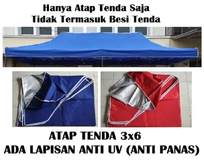 Jual Cover Atap Tenda Lipat 3x6 - Tidak Termasuk Rangka Di Samarinda