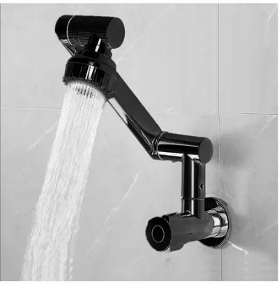 Jual Rotasi 1080Â° kran angsa wastafel cuci piring kran wastafel cuci piring Kran Cuci Piring Tembok 2 mode Kran Air -Horisontal Di Samarinda
