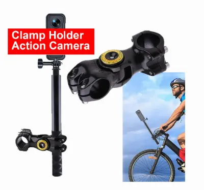 Clamp Holder Action Camera Kamera Bracket Monopod Stang Motor Sepeda — Elektronik & Smart Home Samarinda