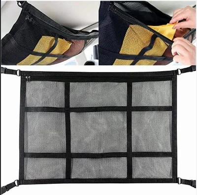 Jaring Bagasi Mobil resleting Ceiling Organizer net — Aksesoris Interior Mobil Samarinda