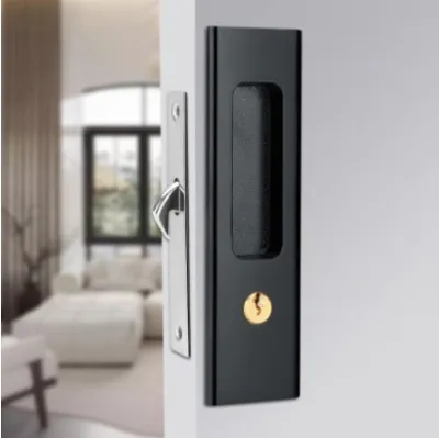 Jual Kunci Pintu Sliding Geser Set Handle Paduan Seng Invisible Door Lock Di Samarinda
