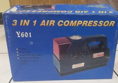 3 in 1 Air Compressor Y601 — Aksesoris Kendaraan Samarinda
