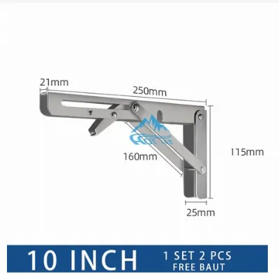 Jual Bracket Engsel Siku Lipat Meja Siku Rak Lipat 10 inch Di Samarinda