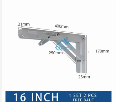 Jual Bracket Engsel Siku Lipat Meja Siku Rak Lipat 16 inch Di Samarinda