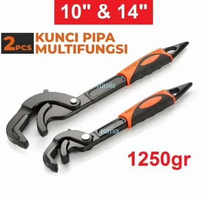 Kunci Pipa Pipe Wrench Snap n Grip Serbaguna Rapid Fast 2Pcs — Hand Tools Samarinda
