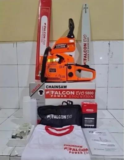 Mesin Gergaji kayu Chainsaw FALCON 5800 5880 22inc LASER 38T — Potong Rumput & Berkebun Samarinda