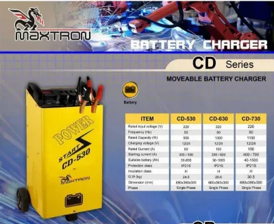 Pengisi Daya Aki Charger Aki Battery Charger Maxtron CD 730 Accu — Aki & Charger Samarinda
