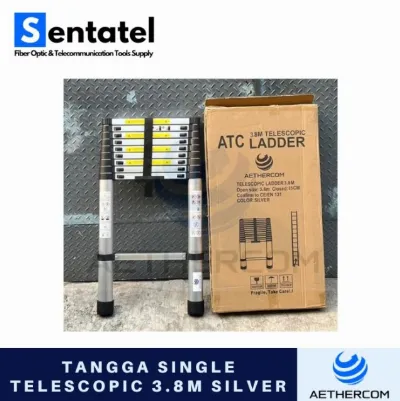 Tangga Lipat ATC Aluminium Teleskopik Single 3.8 m — Tangga Samarinda