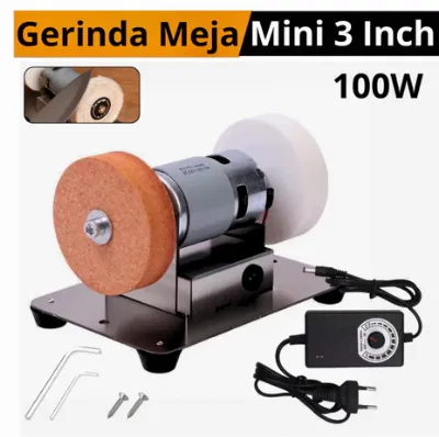 Mesin Gerinda Meja Mini Gerinda Duduk 3 Inch Gerinda Asah Portable 100 W — Mesin Gerinda Samarinda