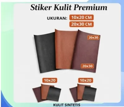 Stiker Kulit Premium Tebal 10x20 Leather Sticker Hitam Coklat Coklat Muda Anti Sobek Waterproof  Stiker Jok Motor Mobil — Aksesoris Kendaraan Samarinda