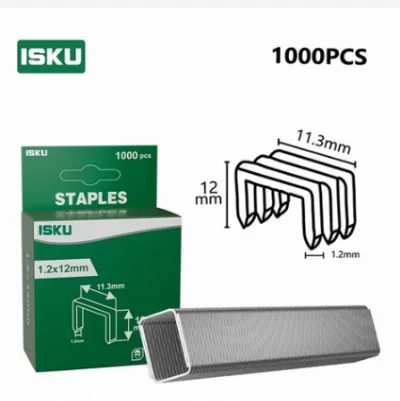 1000 Pcs Refill Staples Baja Carbon Steel Bentuk N 1.2x12MM