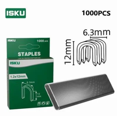 1000 Pcs Refill Staples Baja Carbon Steel Bentuk U 1.2x12MM