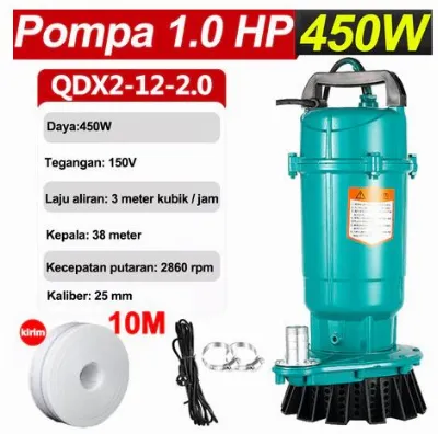 Pompa Celup Air Kotor 220V 450 watt 1 inch Irigasi pertanian Air Kotor Bersih Pompa Kolam Ikan — Genset & Pompa Air Samarinda