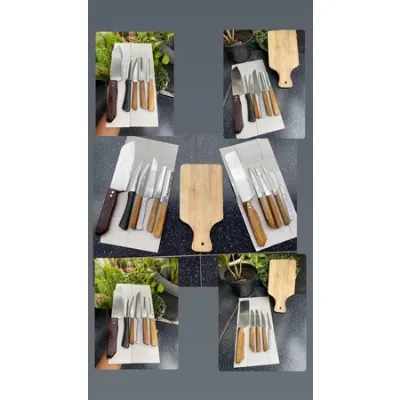 Pisau Set Isi 6 + Talenan Pisau Hemat — Hand Tools Samarinda