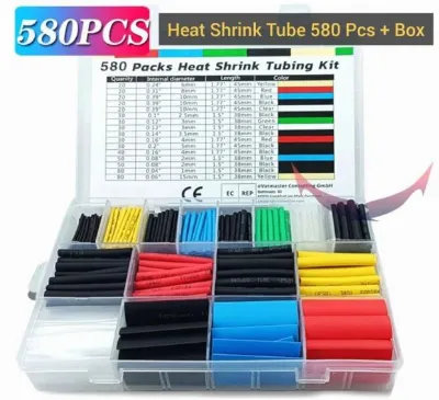 Heat Shrink Tube / Selongsong Kabel Termoskrinkable set 580 pcs dalam box (16 ukuran, berbagai warna)