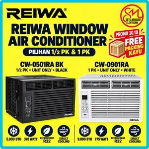 AC WINDOW PORTABLE REIWA CW-0501RA Air Conditioner 0.5 PK AC Window 0.5PK
