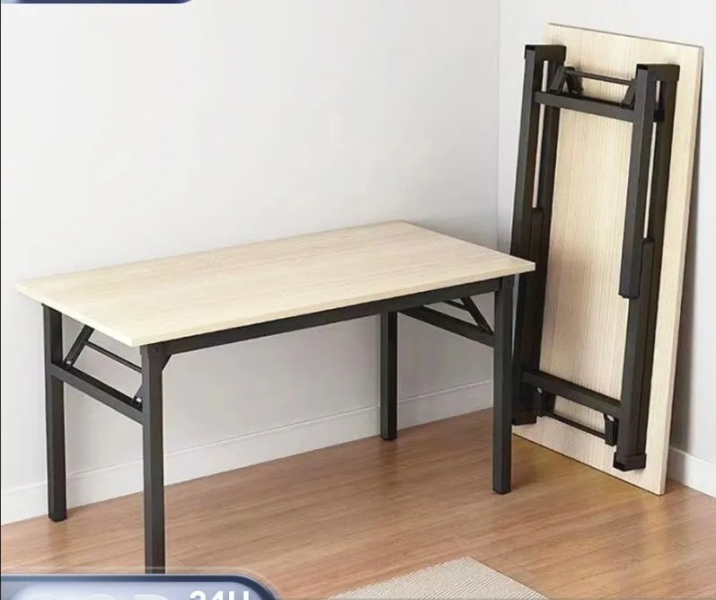 Jual Meja lipat kayu portable kaki besi uk 120x60 cm Di Samarinda — Lapak Perkakas