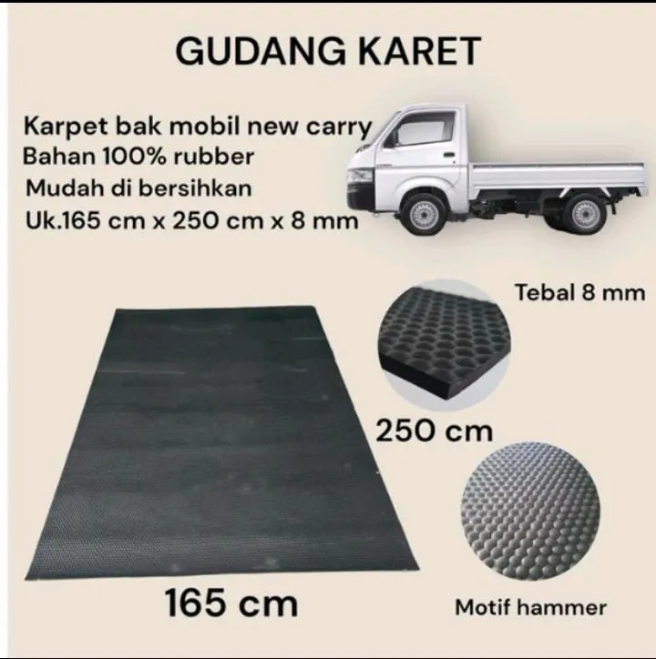 Jual Karpet Alas Bak Mobil Pick Up Carry Motif Hammer Bahan Karet Ukuran 165 cm x 250 cm ketebalan 8 mm Di Samarinda — Lapak Perkakas