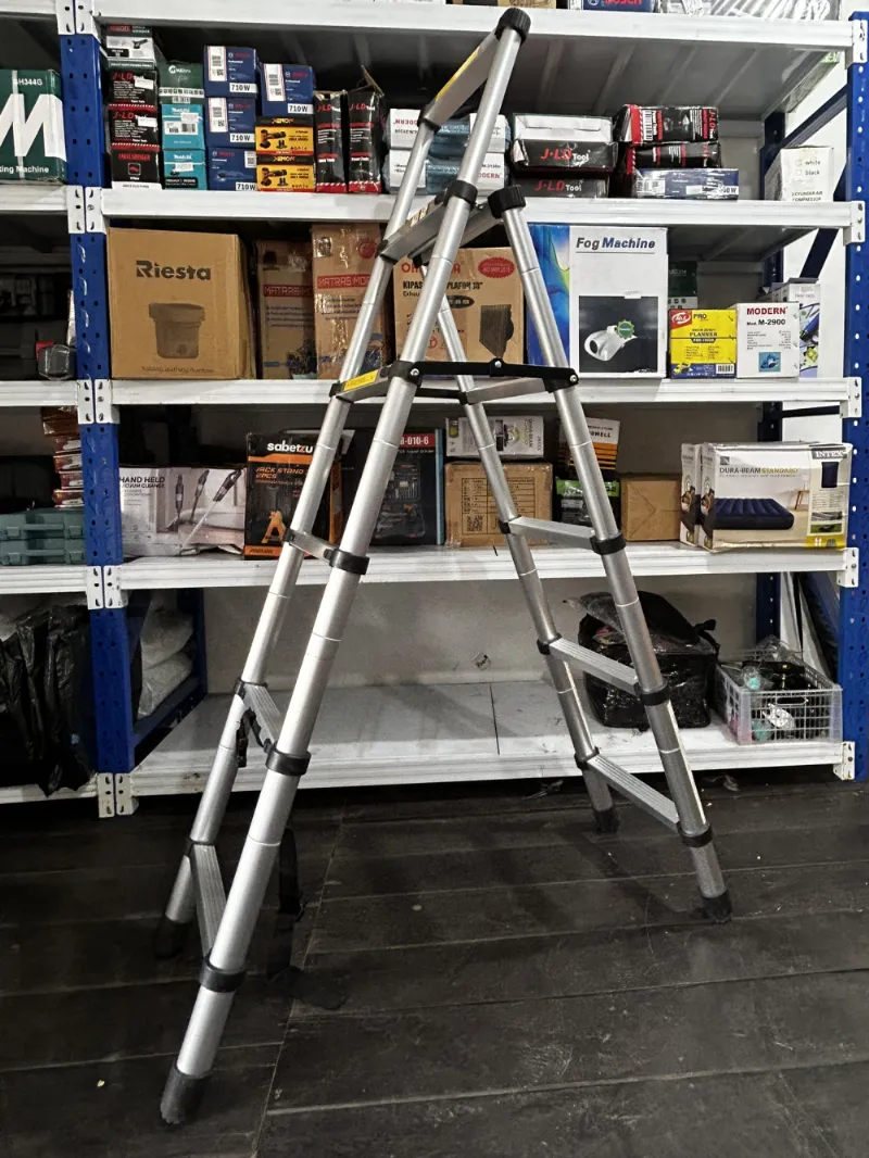 Jual Tangga Teleskopik Lipat 5 Step T 1.4 m + 1.7 m Di Samarinda — Lapak Perkakas