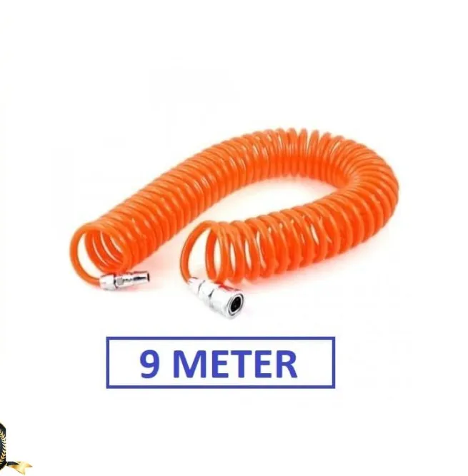 Jual Selang Kompresor Selang PU Spiral 9 Meter Di Samarinda — Lapak Perkakas