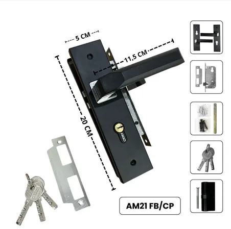 Jual Gagang Kunci Pintu  Handle Pintu Komplit Ukuran Tanggung  Tanggung 20 cm Di Samarinda — Lapak Perkakas