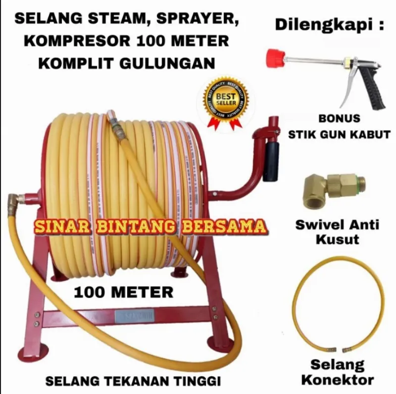 Jual Selang Steam - Sprayer - Kompresor Komplit Gulungan 100M Di Samarinda — Lapak Perkakas