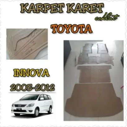 Jual Karpet karet mobil toyota inova 2005 -2012 coklat full set Di Samarinda — Lapak Perkakas